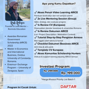 mentoring beasiswa arice – silver program (group)